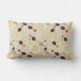 Floral Playful Tossed Peach Green Flowers Pattern Kussen