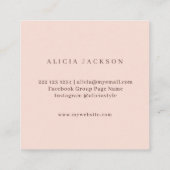 Floral plum en rode waterverf bruiloft planner vierkante visitekaartje (Achterkant)