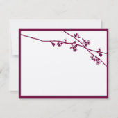 Floral Plum Wildflower Branches Weddenschap Bedank Bedankkaart (Achterkant)