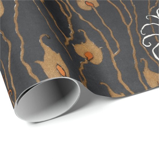 Floral pochoir patroon oosterse stijl Samarkande Cadeaupapier (Rol Hoek)