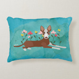 Floral Podenco Dog Accent Kussen