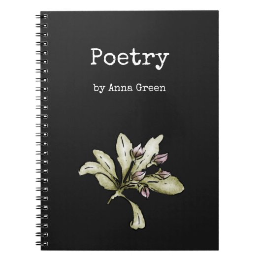 Floral Poetry Notitieboek schrijven (Voorkant)