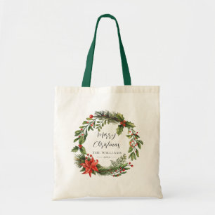 Floral Poinsettia Botanische Familie Kerstmis Tote Bag