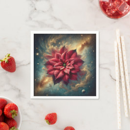 Floral Poinsettia Celestial Feestelijke Decoupage Servet