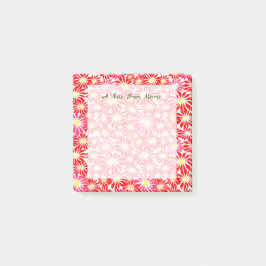 Floral Poinsettia Holiday Pattern Pos Post-it® Notes