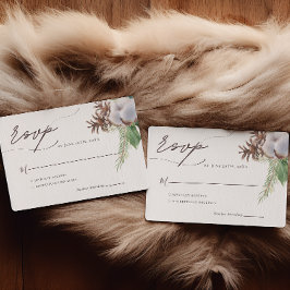 Floral Poinsettia Waterverf bruiloft RSVP Kaartje