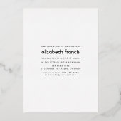 Floral Poison Lotion Halloween Gothic Folie Invita Folie Uitnodiging (Achterkant)