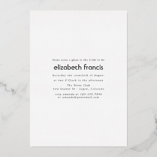 Floral Poison Lotion Halloween Gothic Folie Invita Folie Uitnodiging (Achterkant)