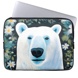 Floral Polar Beer Laptop Sleeve