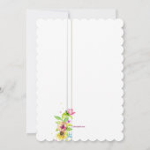Floral Pole Graduation Invitation Kaart (Achterkant)