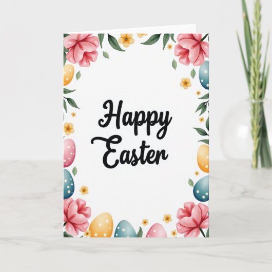 Floral Polka Dot Spring Card Kaart (Voorkant)