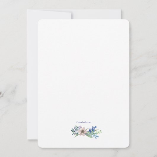 Floral Polygon Uitnodiging (Achterkant)