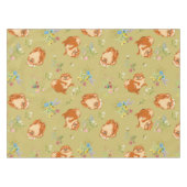 Floral Pomeranian Dog Pattern Tablecloth Tafelkleed (Voorkant (Horizontaal))