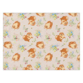 Floral Pomeranian Dog Pink Pattern Tablecloth Tafelkleed (Voorkant (Horizontaal))