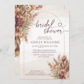 floral Pompas grass boho vrijgezellenfeest Kaart (Voorkant / Achterkant)