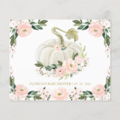 Floral Pompoen Herfst Baby shower Advies Kaarten (Achterkant)
