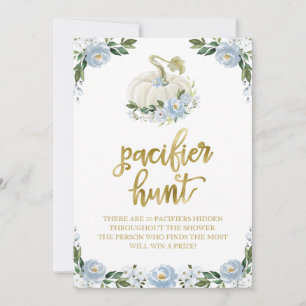 Floral pompoen Herfst jongen fopspeen jacht spel t Kaart