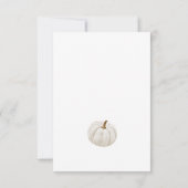 Floral pompoen meisje Baby shower Herfst Bedankkaart (Achterkant)