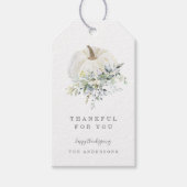 Floral pompoen Thanksgiving dank u Label Cadeaulabel (Voorkant)