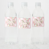  Floral Pony Verjaardagsfeestlabels Waterfles Etiket (Flessen)