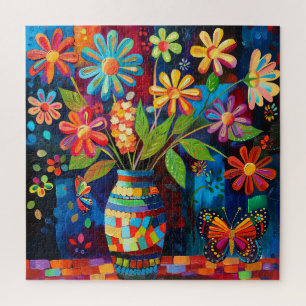 Floral Pop Art Puzzel