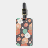 Floral Poppies Navy, Coral, Mint Bagagelabel (Voorkant verticaal)