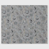 Floral Poppies Waterverf Patroon Gift Cadeaupapier (Vlak)