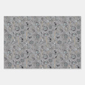 Floral Poppies Waterverf Patroon Gift Inpakpapier Vel (Voorkant 3)