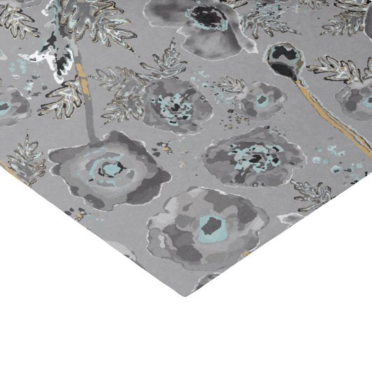 Floral Poppies Waterverf Patroon Gift Tissuepapier