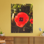 Floral Poppy Dreamer – Botanical Fantasy Art Canvas Afdruk (Insitu (Woonkamer))