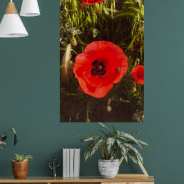 Floral Poppy Dreamer – Botanical Fantasy Art  Poster