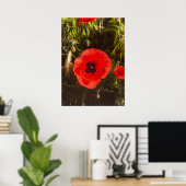 Floral Poppy Dreamer – Botanical Fantasy Art  Poster (Thuiskantoor)