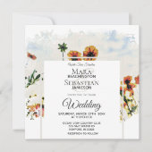 *~* Floral Poppy Field Painting AR9 uitnodiging (Voorkant)