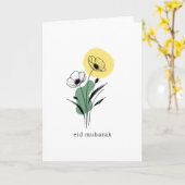 Floral Poppy Serenity Wenskaart | Eid enz. Kaart (Gele Bloem)