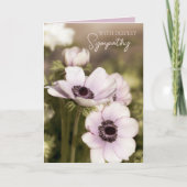 Floral Poppy Sympathy Card Kaart (Voorkant)