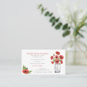 Floral Poppy Visitekaartje (Staand voorkant)