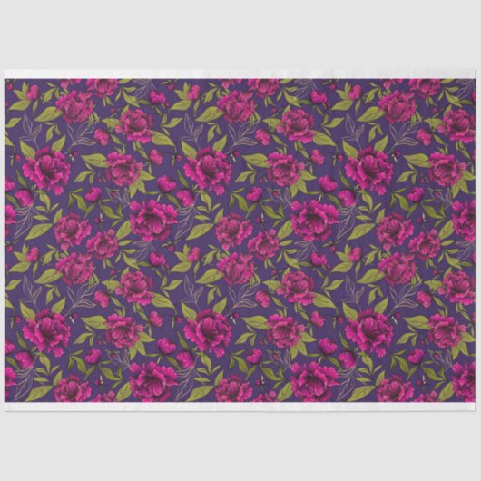 Floral populair elegant modern weefselpapier tissuepapier (Voorkant)