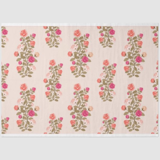 Floral populair elegant modern weefselpapier tissuepapier (Voorkant)