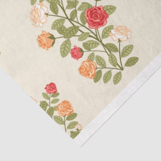 Floral populair elegant modern weefselpapier tissuepapier (Detail)