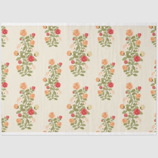 Floral populair elegant modern weefselpapier tissuepapier (Voorkant)