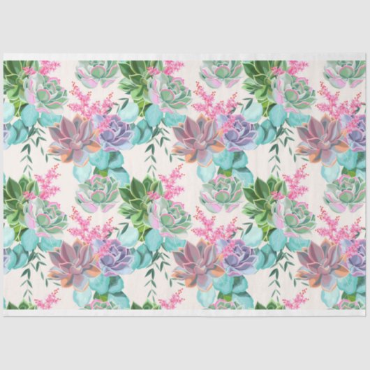 Floral populair elegant modern weefselpapier tissuepapier (Voorkant)