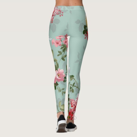 Floral Popular Leggings (Achterkant)