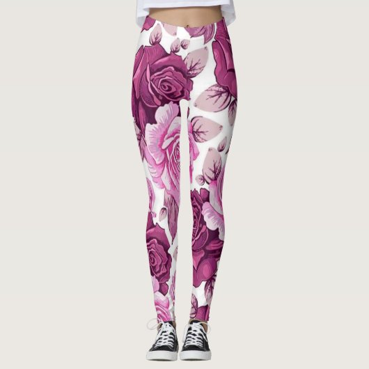 Floral Popular Leggings (Voorkant)