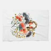 Floral Portrait Kitchen Towel Theedoek (Horizontaal)