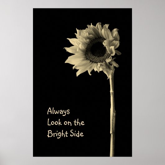 Floral-portret "Kijk altijd naar de BrightStor" Poster (Voorkant)