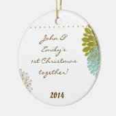 Floral Posey Flower Personalized Name Ornament (Links)