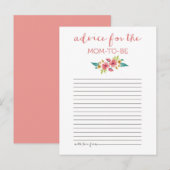Floral Posies Baby shower Advice Kaart (Voorkant / Achterkant)