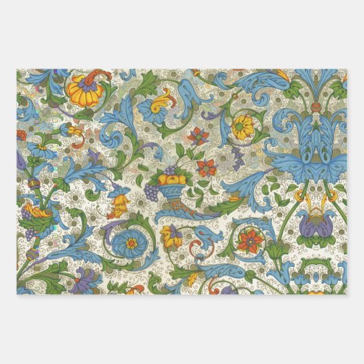 Floral, Positano en Fleuresse Inpakpapier Vel (Voorkant 3)