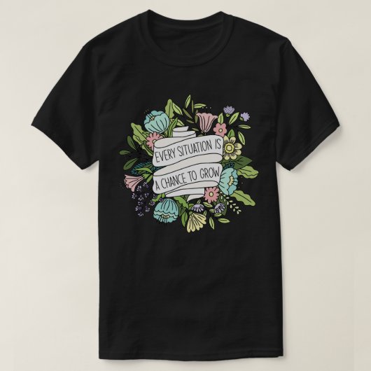Floral positieve offerte t-shirt (Design voorkant)