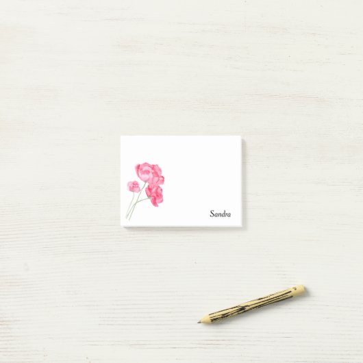 Floral Post het merkt op Post-it® Notes (Op bureau)
